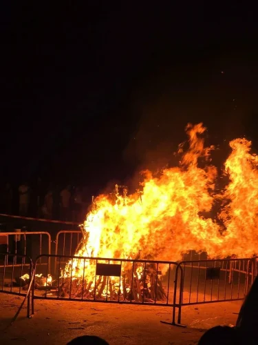 San Juan feest, vreugdevuur 12.00 's-nachts